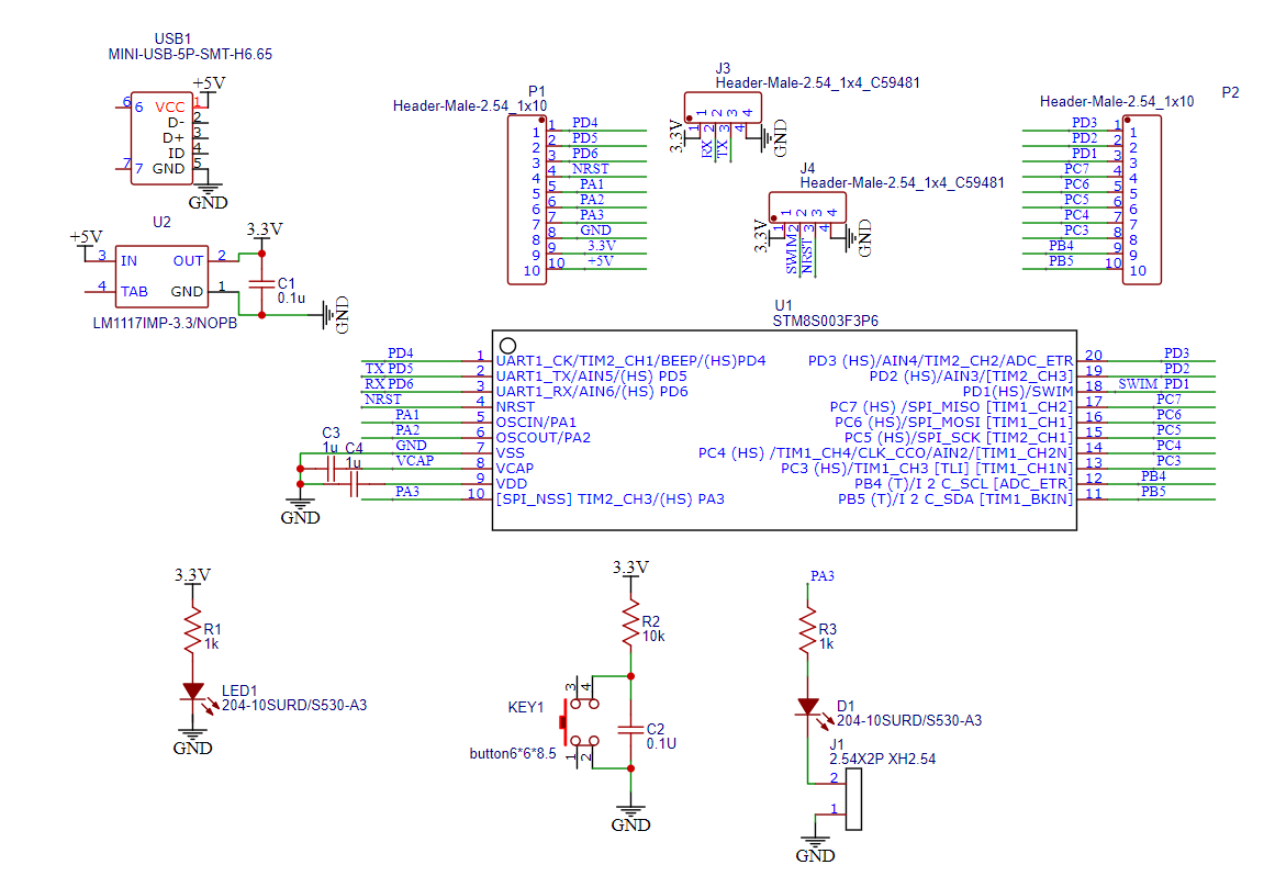 Figure3-STM8S003F3P6 Schematic Diagram